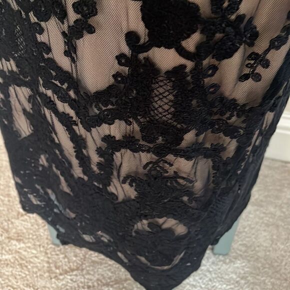 Cynthia Steffee Short Sleeve Embroidery Overlay Dress Size 8 - Picture 3 of 5